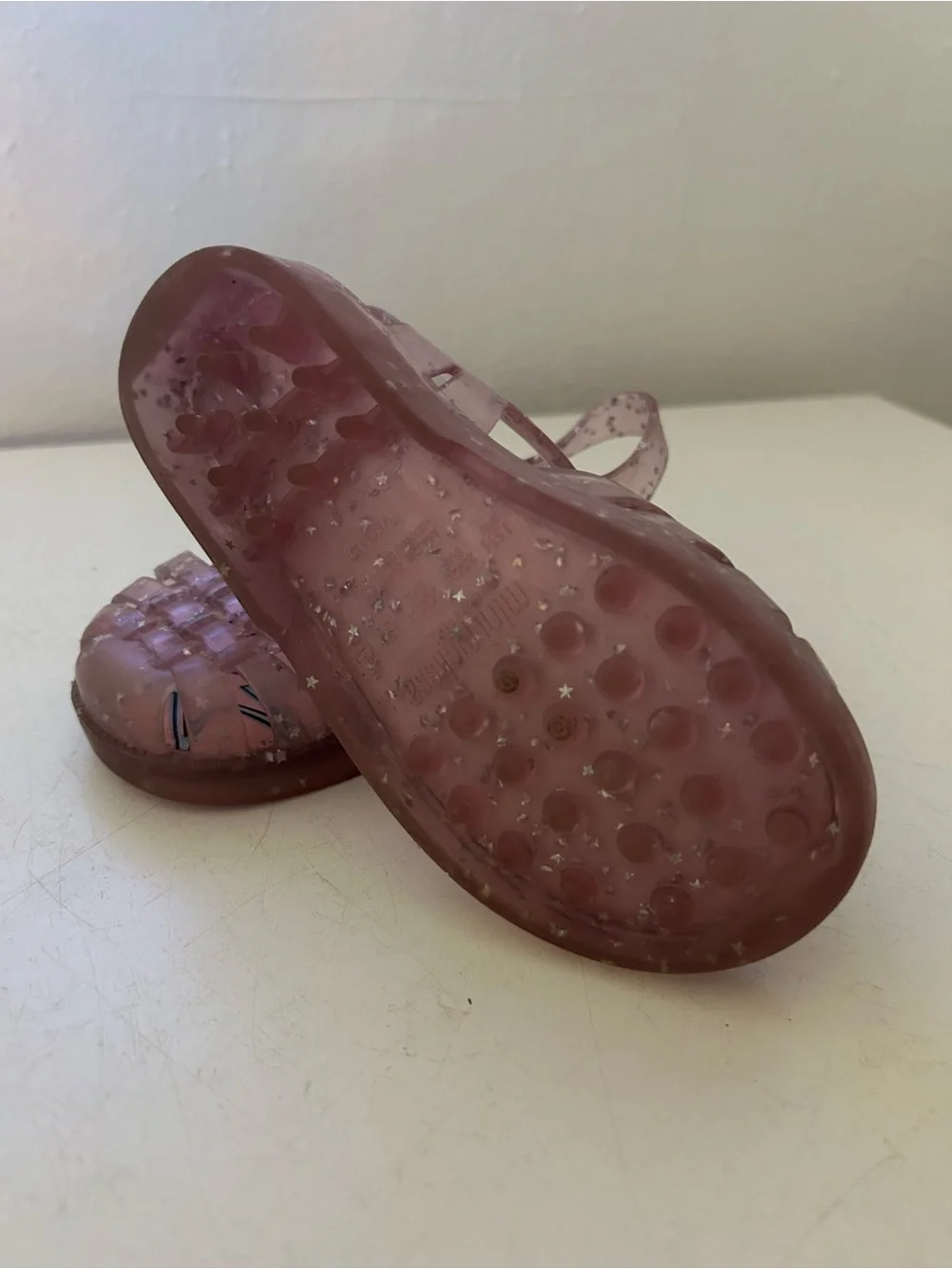 Mini Melissa Possession Shiny Elements Sandal Pink Star GlitterJelly